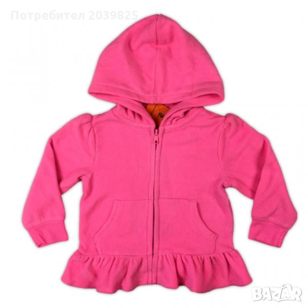 Неонов Розов Суичър Суитшърт Суитчър Горнище с Цип Качулка, снимка 1