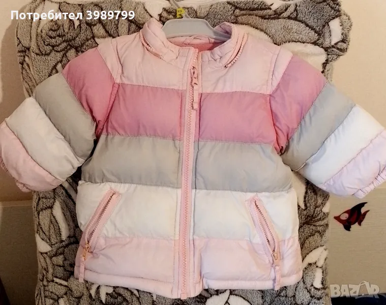 Зимно яке за момиче, 9-12м., снимка 1