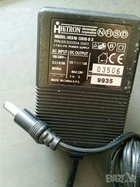 ЗАХРАНВАЩ АДАПТЕР 12V 1.0A, снимка 1