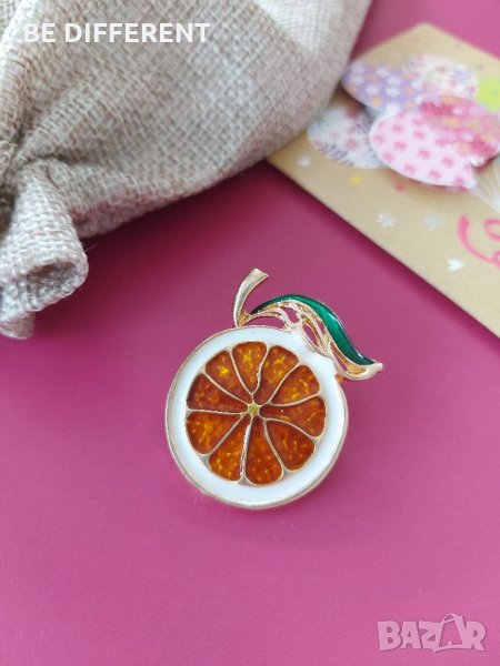 Брошка портокал, снимка 1