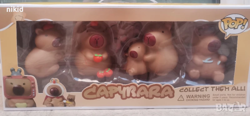 4 бр Капибара Capybara голяма фигурка фигурки пластмасови играчки за игра и украса , снимка 1