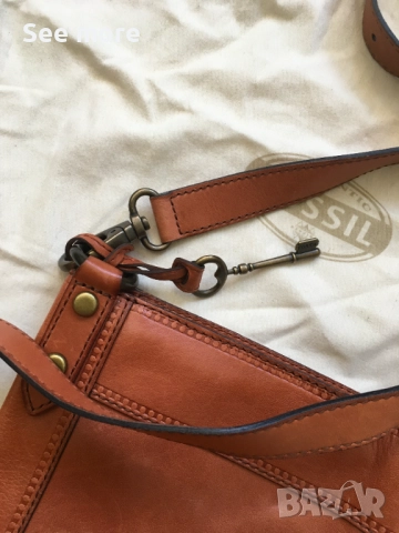 FOSSIL чанта естествена кожа, снимка 3 - Чанти - 52389059