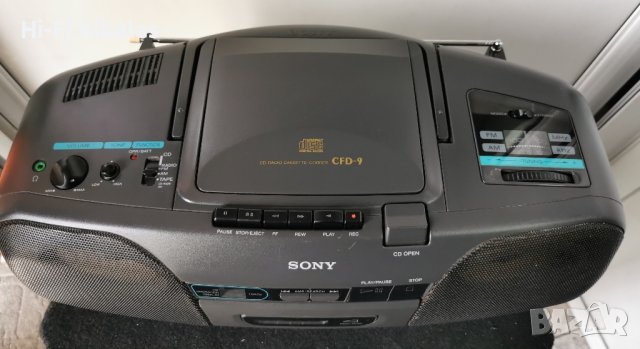 FM radio стерео радио касетофон SONY CDF-9, снимка 3 - Радиокасетофони, транзистори - 43817134