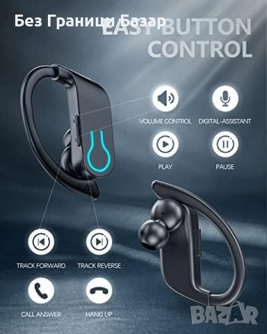 Нови Bluetooth 5.3 слушалки с двоен цифров дисплей Водоустойчиви, снимка 4 - Bluetooth слушалки - 43511158