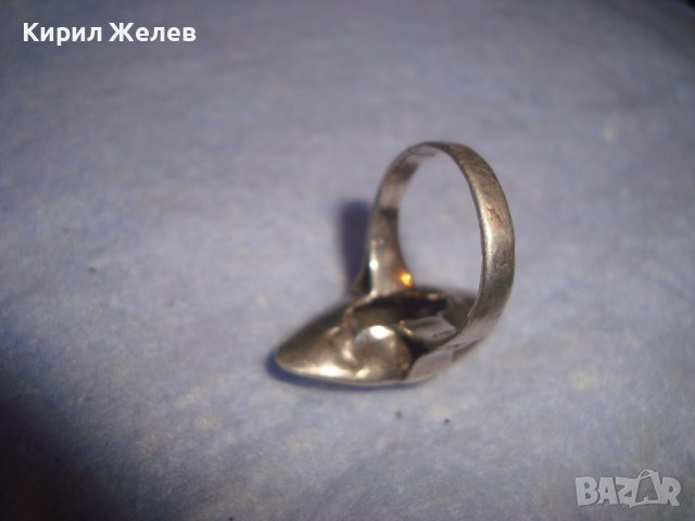 СТАРИНЕН АЖУРЕН АР НУВО СРЕБЪРЕН ФЛОРАЛЕН ПРЪСТЕН ВИСОКА ПРОБА СРЕБРО МАЙСТОРСКА РАБОТА УНИКАТ 7141, снимка 15 - Антикварни и старинни предмети - 37395445