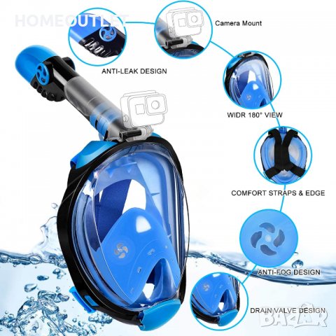 ПРОМОЦИЯ Шнорхел / Маска за гмуркане, снимка 5 - Водни спортове - 36878330