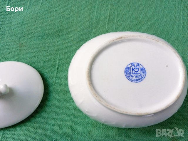 Фин костен порцелан български захарница, снимка 6 - Чинии - 36929131