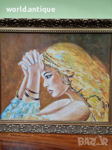 Прекрасна авторска българска картина масло върху платно , снимка 3 - Картини - 53285081