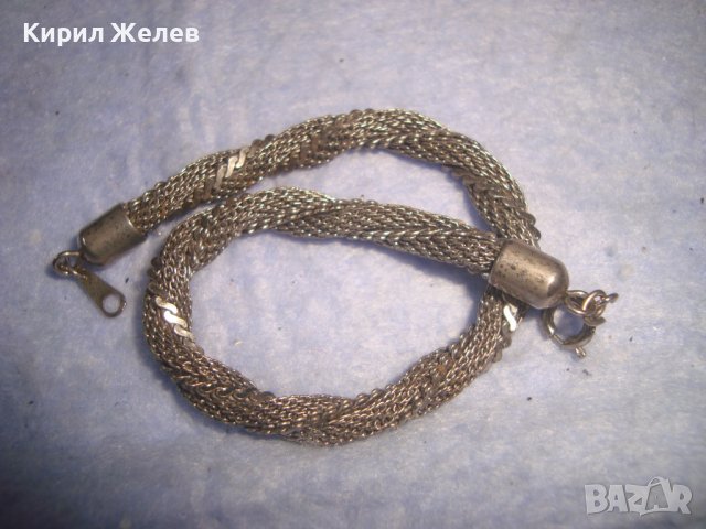 СТАРА СРЕБРИСТА ВИНТИДЖ СПИРАЛОВИДНА АРТ ПЛЕТКА ГРИВНА 72681, снимка 2 - Гривни - 37053137