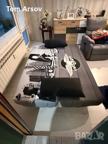 КАНАПЕ КЛИК-КЛАК ДИВАН с фунцкия за съм, снимка 5 - Дивани и мека мебел - 53596934