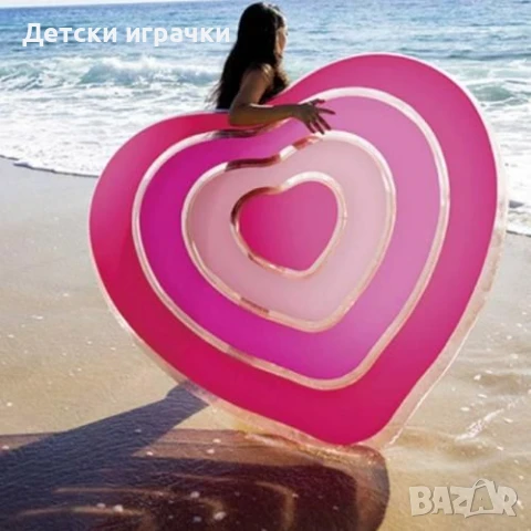 Надуваем дюшек Сърце INTEX, 155 х 135 х 25 см