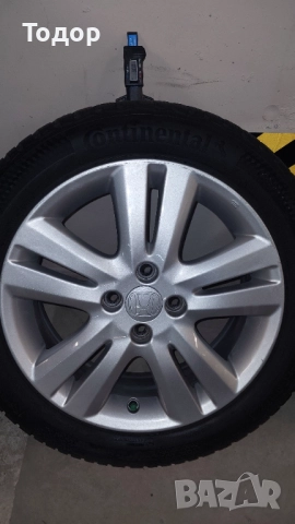 Джанти 16 цола Хонда Джаз 2008-2015 със зимни гуми Континентал, снимка 8 - Гуми и джанти - 52669050