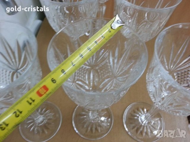  кристални чаши , снимка 4 - Антикварни и старинни предмети - 26225611