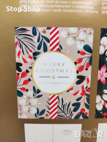 5 броя луксозни коледни картички с 5плика , снимка 4 - Декорация за дома - 38748049