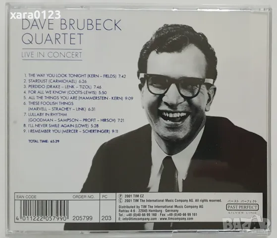 Dave Brubeck Quartet – Live In Concert, снимка 2 - CD дискове - 50225035