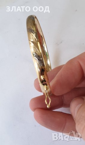 Златни гривни твърди тип белезник-14К, снимка 7 - Гривни - 27598232