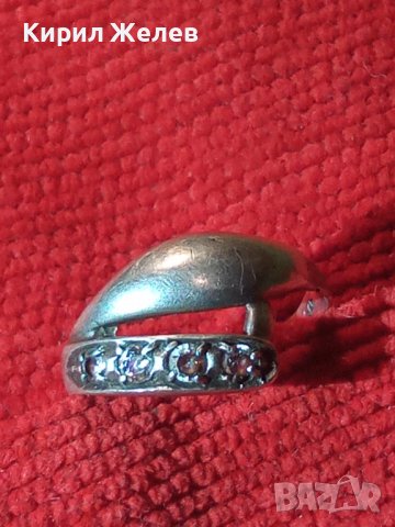 СТАР СРЕБЪРЕН ПРЪСТЕН СКЪПОЦЕНЕН АРТ ДЕКО СТИЛ СРЕБРО925 с ЦИРКОНЧЕТА 27532, снимка 5 - Пръстени - 36869596
