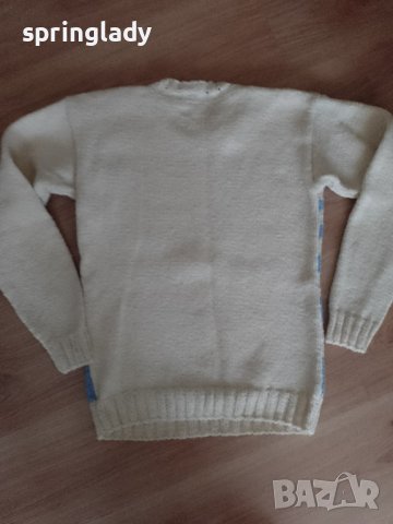 Ръчно плетен пуловер, снимка 2 - Блузи с дълъг ръкав и пуловери - 39021448