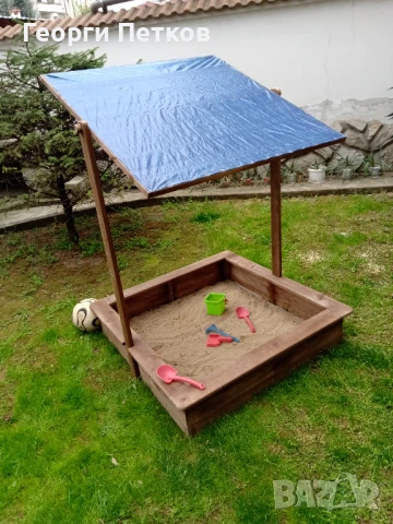 Детски Пясъчник със сенник,кафяв., снимка 5 - Други - 49867130