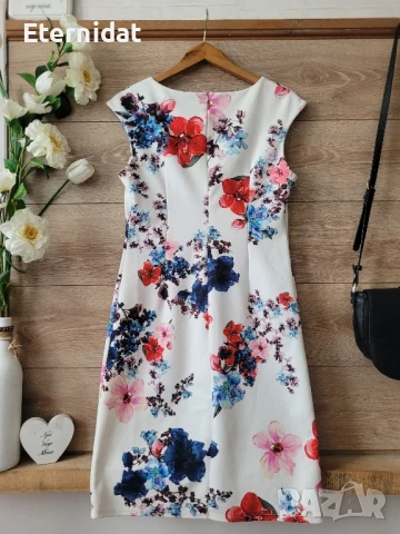 Елегантна рокля на цветя , снимка 2 - Рокли - 51291127