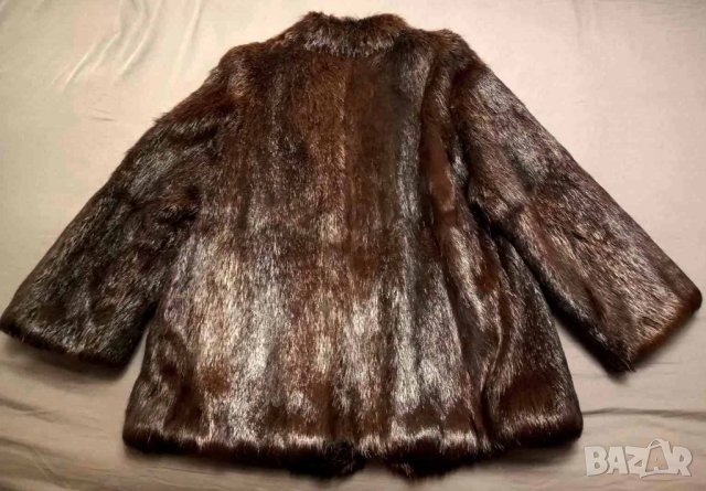 Палто нутрия с естествен косъм, снимка 3 - Палта, манта - 43870984