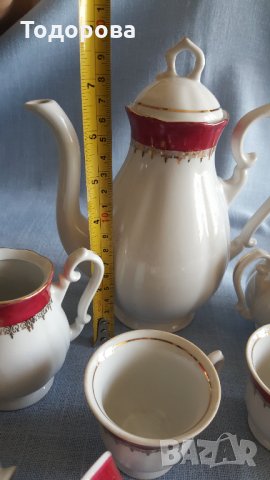 Сервиз  за кафе от фин немски порцелан - 15 части, снимка 8 - Сервизи - 33677253