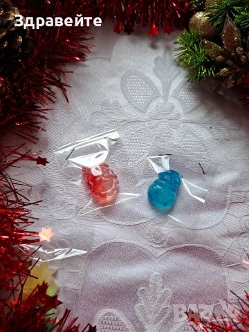 Коледни глицеринови сапунчета за подаръци, снимка 3 - Коледни подаръци - 52676365