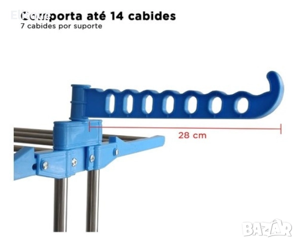 Сгъваем сушилник за дрехи на колелца – практична стойка за сушене на пране, снимка 6 - Други стоки за дома - 52902175