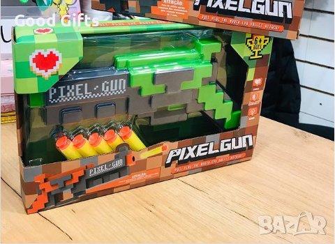 Майнкрафт Пистолет Pixel Gun с меки куршуми, снимка 3 - Други - 43299582