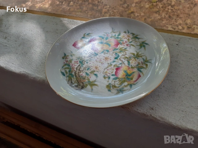 Стар порцелан колекционерска чиния SAJI JAPAN, снимка 2 - Антикварни и старинни предмети - 53408821