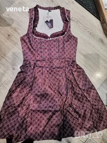 KOJOOIN Dirndl Дамска  традиционна рокля с дантелена престилка от 2 части. , снимка 5 - Рокли - 48370170