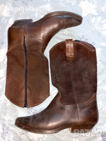 Рокерски, МОТО, каубойски, военни кожени ботуши, мъжки, дамски, детски, снимка 14 - Мъжки боти - 11665429