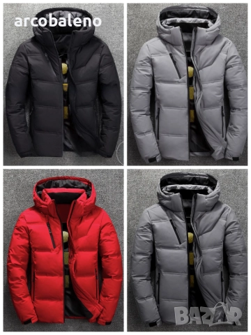 Мъжко зимно топло яке с качулка, 4цвята 