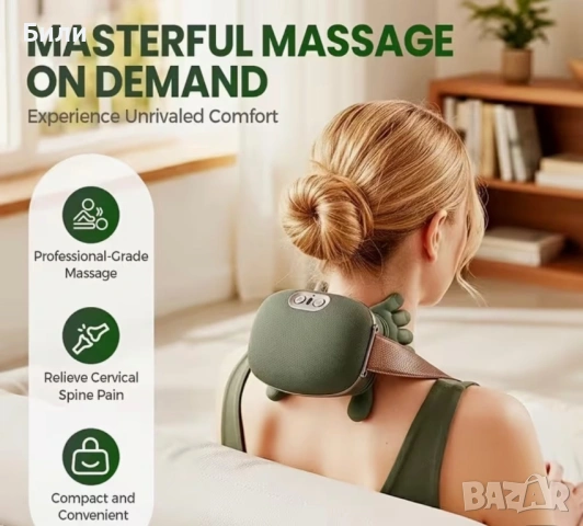 4D безжичен масажор за врат и рамене, снимка 6 - Друга електроника - 53194286
