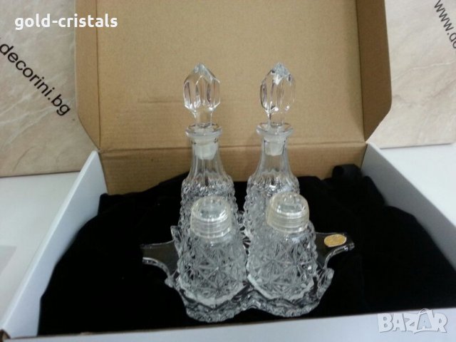 кристален комплект бохемия чехословакия, снимка 3 - Антикварни и старинни предмети - 26223592