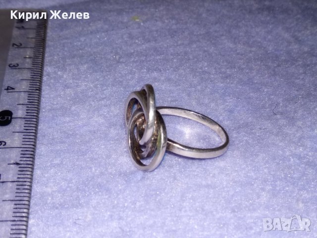 СТАР АЖУРЕН ДИЗАЙНЕРСКИ СРЕБЪРЕН ВИНТИДЖ ПРЪСТЕН ВИСОКА ПРОБА СРЕБРО 35244, снимка 6 - Пръстени - 39470795
