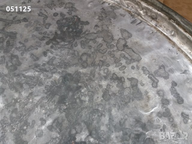 уникална османска кована орнаментирана синия, тепсия поднос , снимка 6 - Антикварни и старинни предмети - 35299162