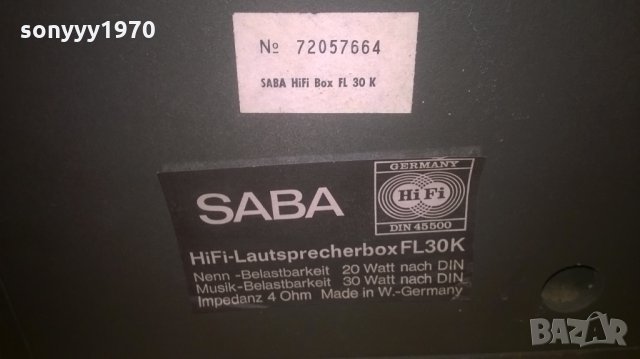 saba fl30k hifi-west germany-2бр тонколони внос германия, снимка 15 - Тонколони - 27983226