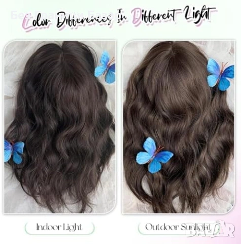 Нов Топер за изтъняла коса 11", естествен вид, дишаща база 6.5x6.5, снимка 5 - Аксесоари за коса - 53571760