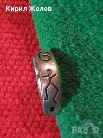 СРЕБЪРНА ОРНАМЕНТИРАНА АНГЛИЙСКА РЕТРО АРТ ОБЕЦА СРЕБРО 925 МАРКОВО БИЖУ 14754