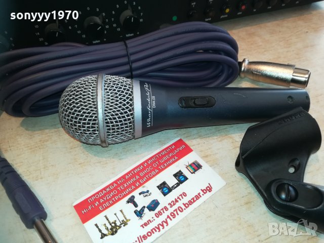wharfedale profi mic с кабел и държач 2303211657, снимка 5 - Микрофони - 32275406