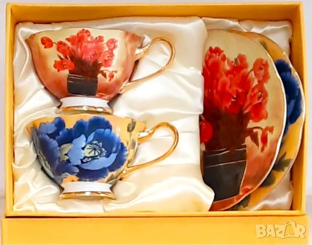 Чаши за кафе костен порцелан - комплекти
