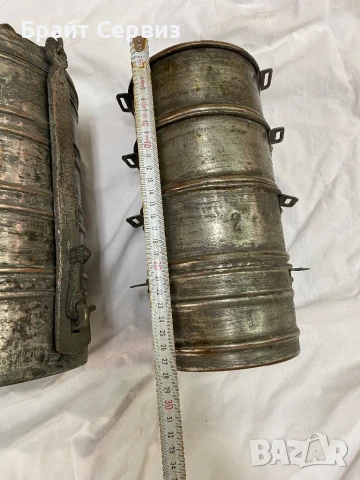 Стари бакърени медни канчета, снимка 4 - Антикварни и старинни предмети - 51007449