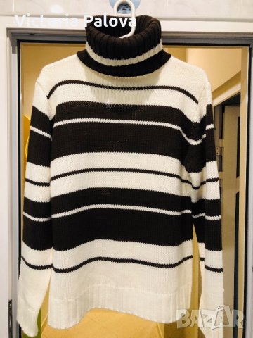 Красив пуловер с модерна яка, снимка 3 - Блузи с дълъг ръкав и пуловери - 27163195