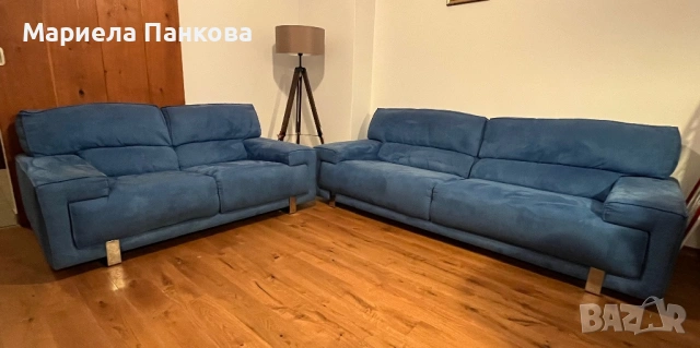 Дивани с плюшена тапицерия в отлично състояние