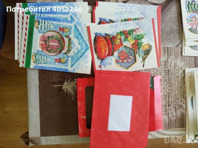 Коледни картички - 10 броя, снимка 2 - Художествена литература - 51591398
