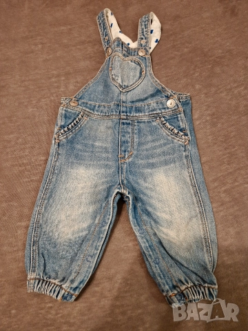 0-3м 62см Гащеризон, дънки, без следи от употреба 