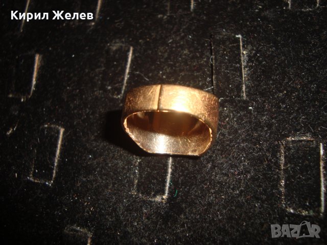 СТАР МЕДЕН ПОЗЛАТЕН РЕТРО КЛАСИЧЕСКИ МОДЕЛ МАСИВЕН ПРЪСТЕН СЕРИОЗНА ПОЗЛАТА МАЙСТОРСКА РАБОТА 19691, снимка 6 - Антикварни и старинни предмети - 32577468