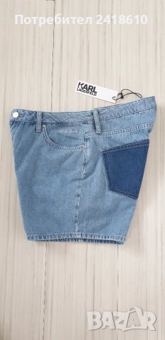 Karl Lagerfeld 2 Tone Denim Jeans Short Womens Size 30 НОВО! ОРИГИНАЛ! Дамски Къси Панталони!, снимка 5 - Къси панталони и бермуди - 49530879