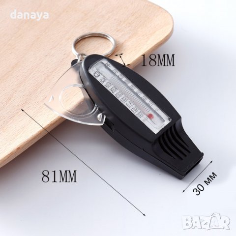 3590 Туристическа свирка с компас, термометър и лупа, снимка 9 - Къмпинг осветление - 39871364